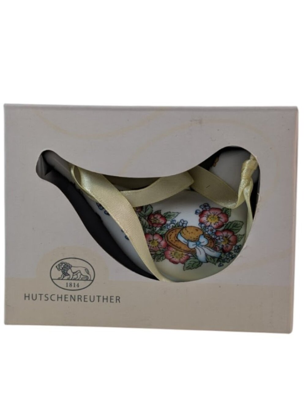 Hutschenreuther Porcelain Bird Ornament Red Flowers Ole Winther Germany 2017